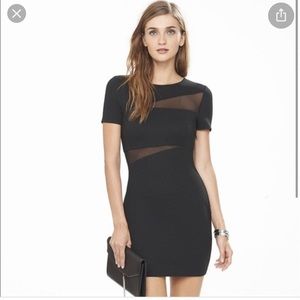 Black Mesh Cutout Dress
